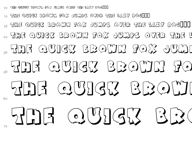 KR Bite Me font waterfall
